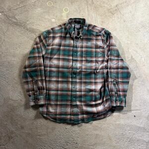 Brown Green Plaid Pendleton Longsleeve Button Down Shirt
